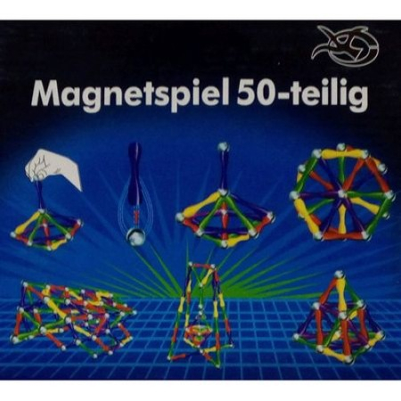 Joc de Constructie Magnetic 50 Piese - Ileana Prodexim [1]