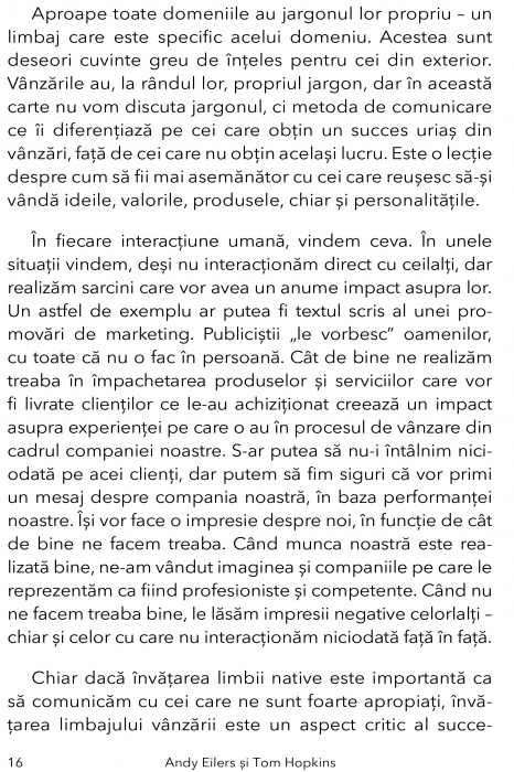 Limbajul vanzarilor de Andy Eilers si Tom Hopkins [11]
