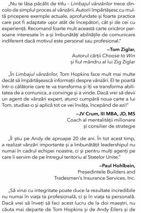 Limbajul vanzarilor de Andy Eilers si Tom Hopkins [2]