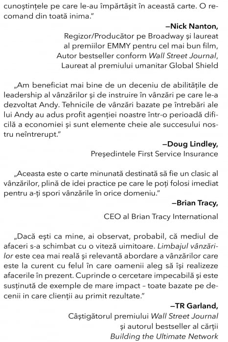 Limbajul vanzarilor de Andy Eilers si Tom Hopkins [3]