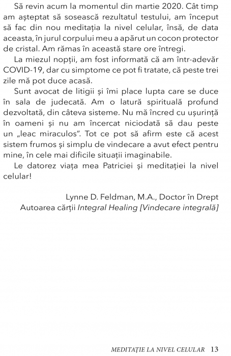 Meditatie la nivel Celular de Dr. Barry Grundland, Patricia Kay, M.A., CCH, CSD [8]