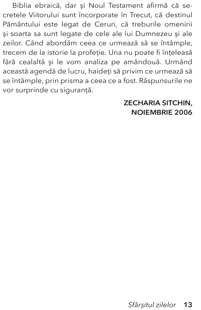 Sfarsitul zilelor. A saptea carte din ,, Cronicile Pamantului " de Zecharia Sitchin [5]