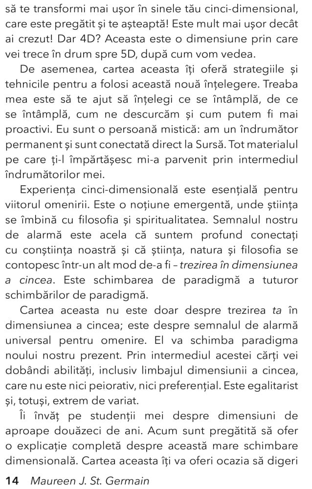 Trezirea in 5D. Ghid practic pentru transformarea multidimensionala de Maureen J. St. Germain [5]