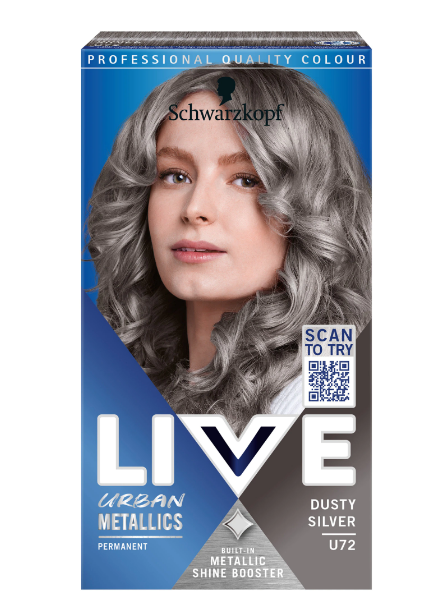 Vopsea de par permanenta Schwarzkopf Live Color Urban Metallics U72 Dusty Silver, 142.5 ml [1]
