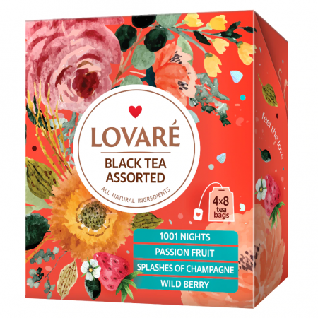 ASSORTED BLACK TEA. Ceai negru asortat, 32 pliculete - Lovare [0]