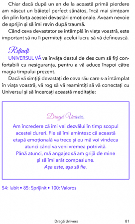 Draga Univers. 200 de mini-meditatii pentru manifestari instantanee de Sarah Prout [9]