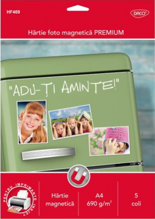 Articole Birotica - Hartie foto magnetica A4 690 g/mp 5 coli - DACO