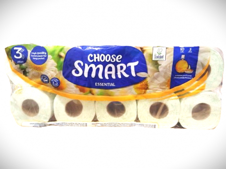 Hartie igienica Choose Smart Essential musetel 3 straturi / 10 role