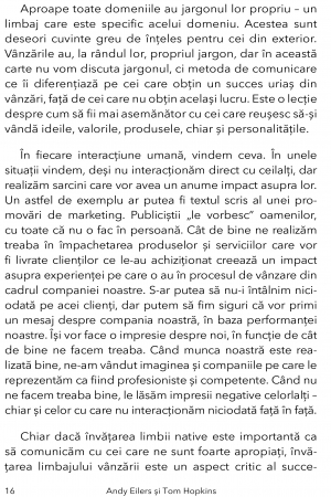 Limbajul vanzarilor de Andy Eilers si Tom Hopkins [10]