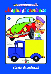 Masini si camioane - carte de colorat