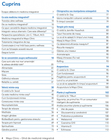 Mayo Clinic. Ghid de medicina integrativa de Brent A. Bauer, M.D. [1]