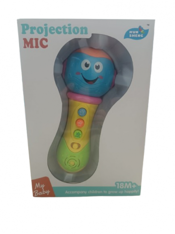 Jocuri - Microfon de jucarie cu lumini si cantece, 18 luni +