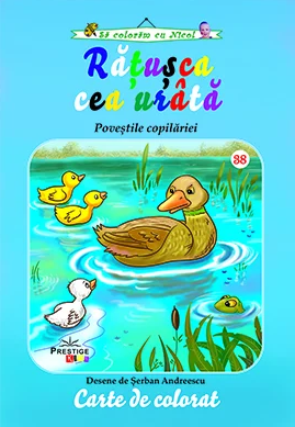 Carti de colorat - Ratusca cea urata - carte de colorat