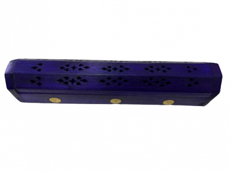 Suport lemn betisoare parfumate si conuri Cufar Violet [1]
