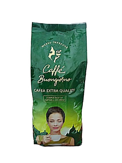 Cafea boabe, Caffe Buongiorno aroma de Crema,  coapta incet la cuptor cu lemne, 1000 g