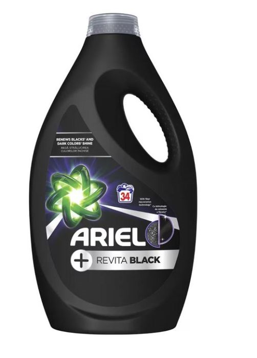 Curatenie & Intretinere - Detergent de rufe lichid Ariel, Revita Black, 1.870 ml, reda stralucire culorilor inchise, 34 spalari - ARIEL