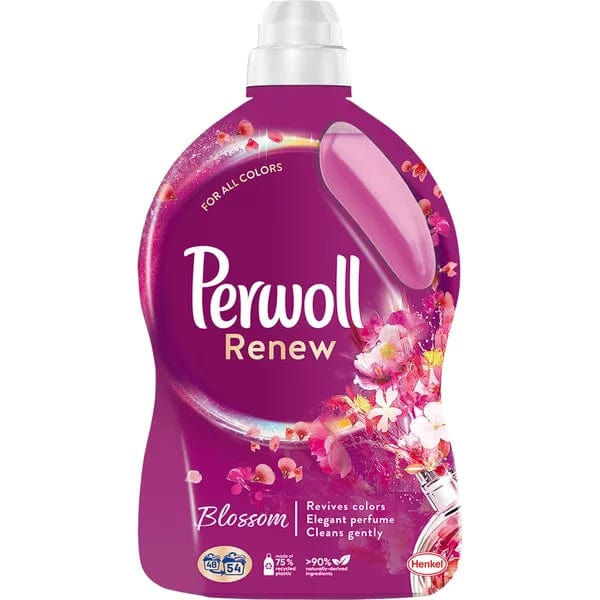 Curatenie & Intretinere - Detergent lichid Perwoll Renew Blossom, reda stralucire culorilor, parfum floral si elegant, 2970 ml, 48 spalari