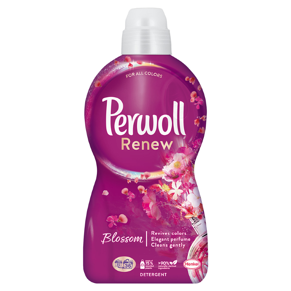 Curatenie & Intretinere - Detergent lichid Perwoll Renew Blossom​​​​​​​, reda stralucire culorilor, parfum floral si elegant, 990 ml, 18 spalari