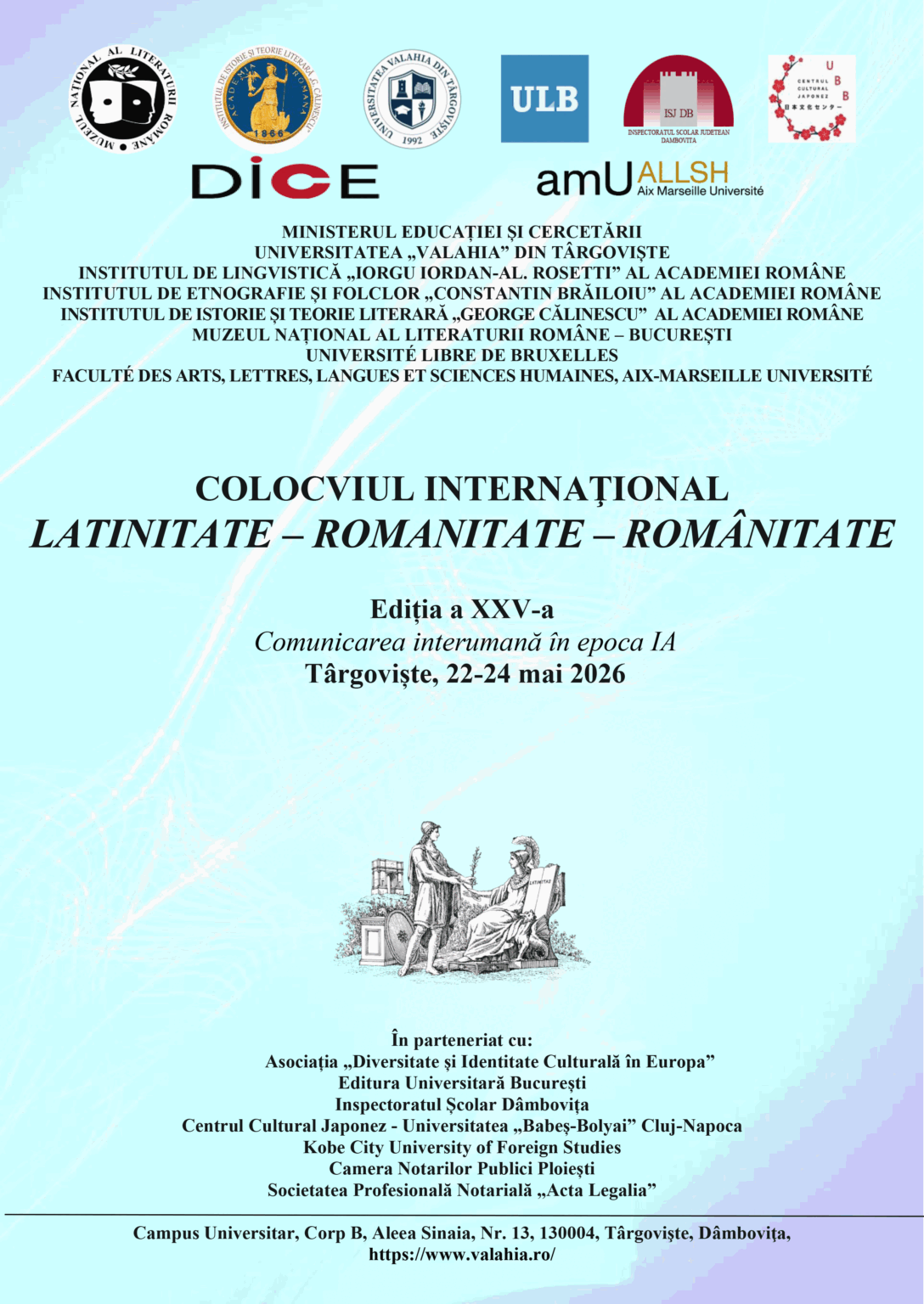 Colocviul Internațional - Latinitate - Romanitate - Românitate - Ediția a XXV-a, 2026