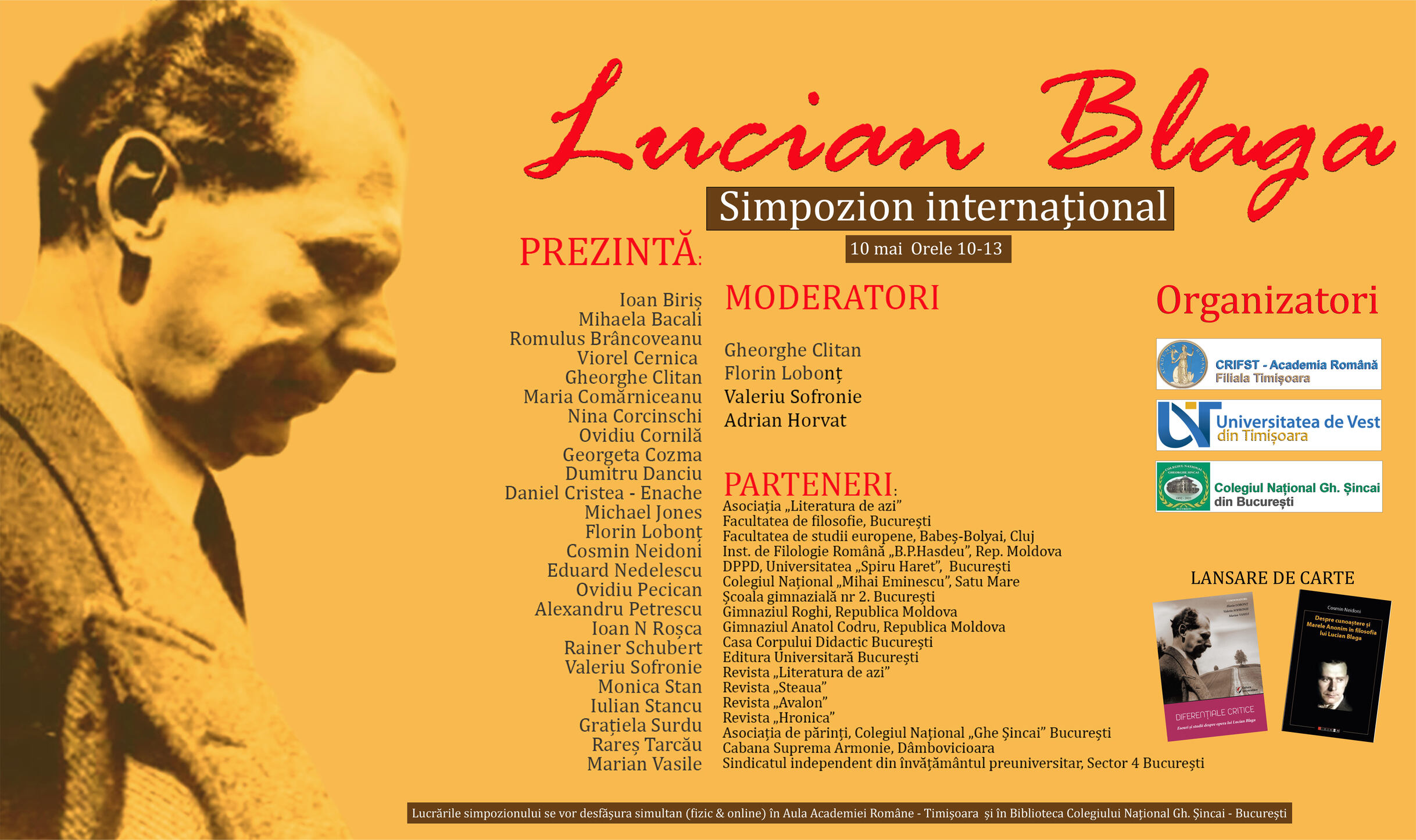 Lansare de carte: Diferentiale critice. Eseuri si studii despre opera lui Lucian Blaga