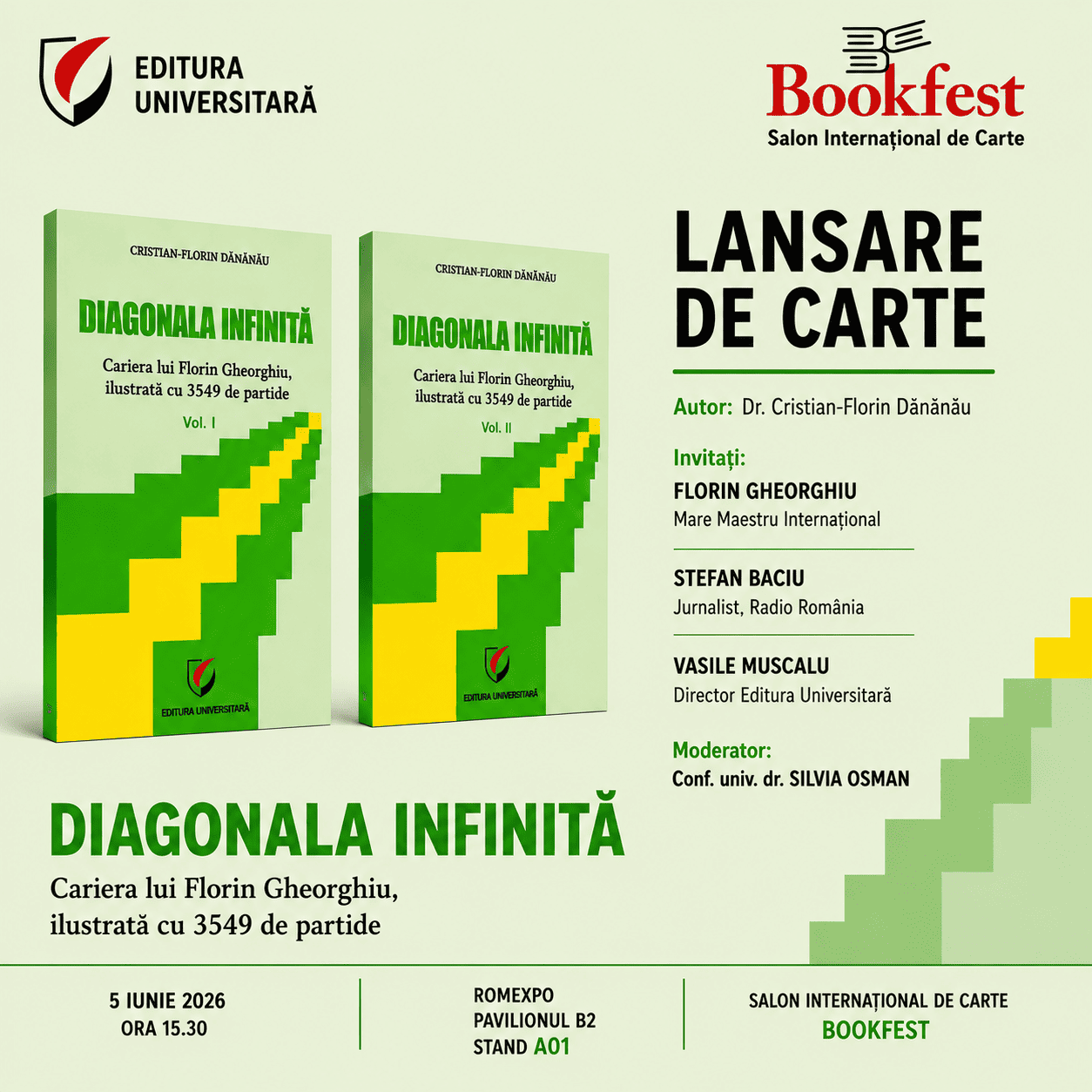 Bookfest 2026 - Lansare de carte - Diagonala infinită - Vineri, 5 iunie 2026