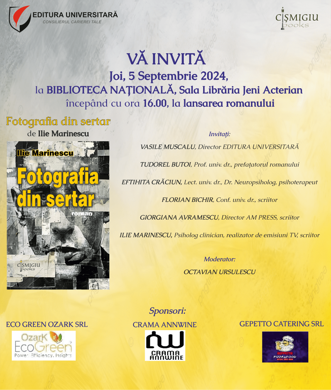 Invitatie - Lansare de carte - Fotografia din sertar - Ilie Marinescu