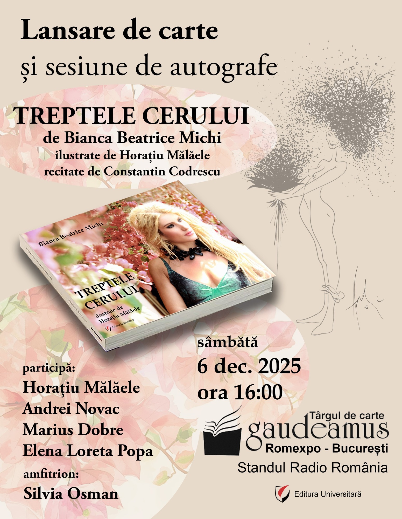 Lansare volum poezii - Treptele cerului - Bianca Beatrice Michi - Gaudeamus 2025