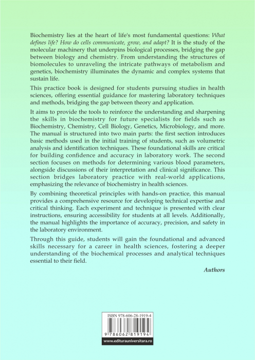 Biochemistry. Lab book for students [2]