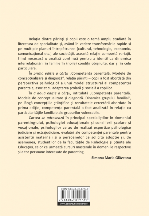 Parenting competence. Models of conceptualization and diagnosis. Family group dynamics [2]