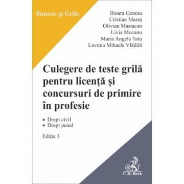 Collection of test grids for the bachelor's degree and for professional entrance exams. 3rd edition - Ilioara Genoiu, Cristian Mares, Olivian Mastacan, Livia Mocanu [1]