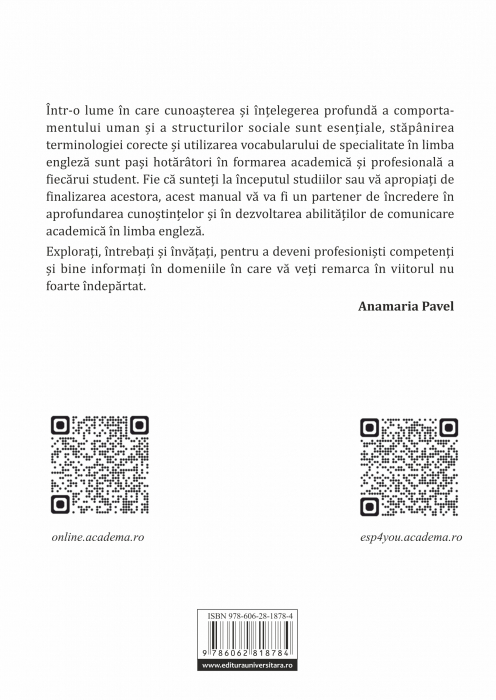 English for specific purposes. Sociology and psychology specialized vocabulary [2]