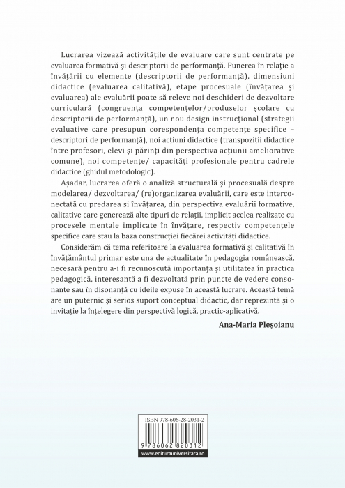 Evaluarea formativă şi evaluarea calitativă în învăţământul primar [2]