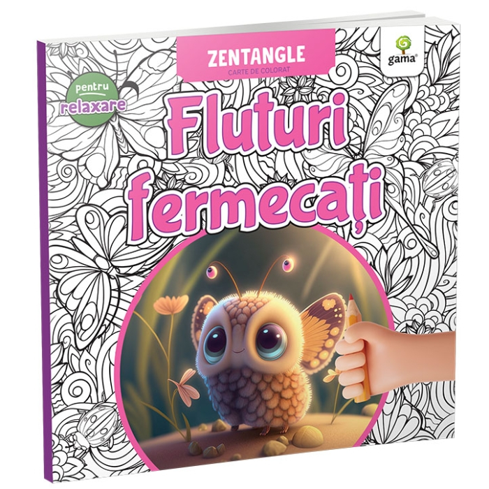 Fluturi fermecati. Zentangle carte de colorat [1]