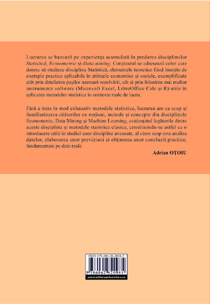 Fundamentals of statistical learning and principles for data mining. From descriptive analysis to econometric inference [2]
