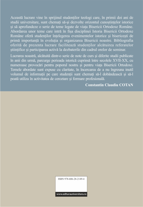 Introduction to the study of the history of the Romanian Orthodox Church [2]