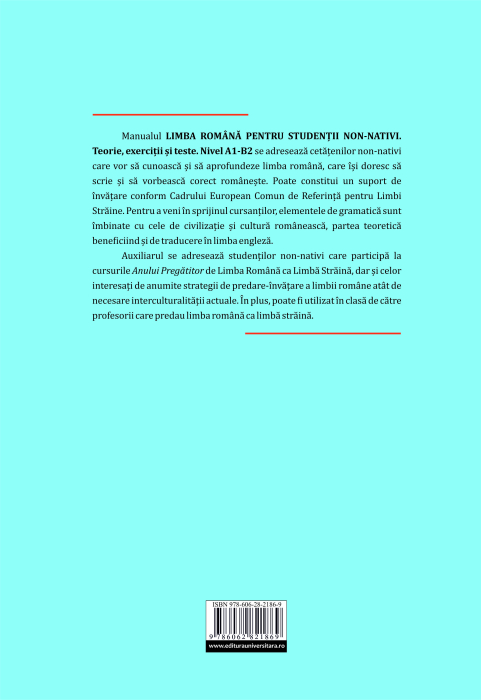 Romanian language for non-native students. Theory, exercises and tests. Level A1-B2 [2]