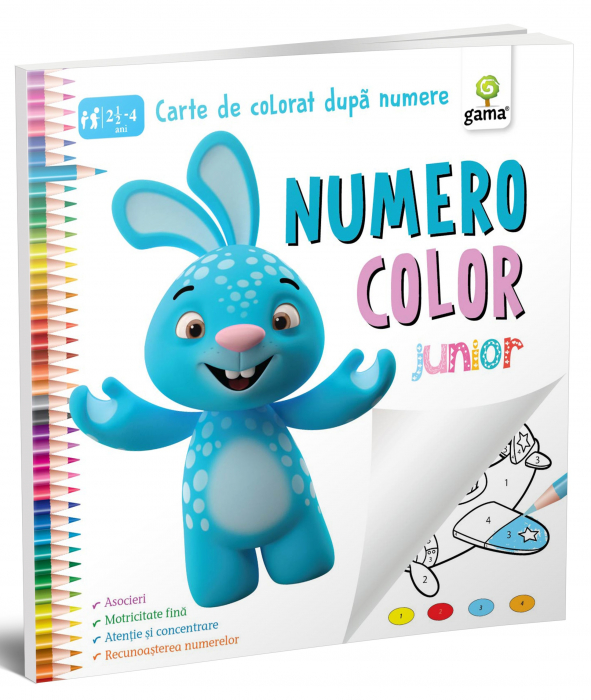 NumeroColor. Junior. Carte de colorat dupa numere 3 ani + [1]