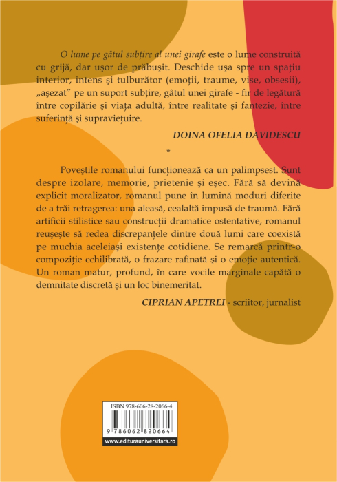 O lume pe gâtul subţire al unei girafe - roman [2]