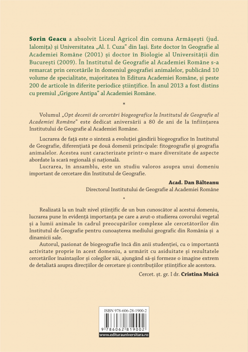Opt decenii de cercetari biogeografice la Institutul de Geografie al Academiei Romane [2]