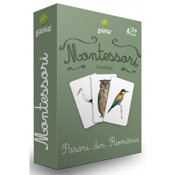 Pasari din Romania. Vocabular. Carti de joc Montessori 3 ani + [1]