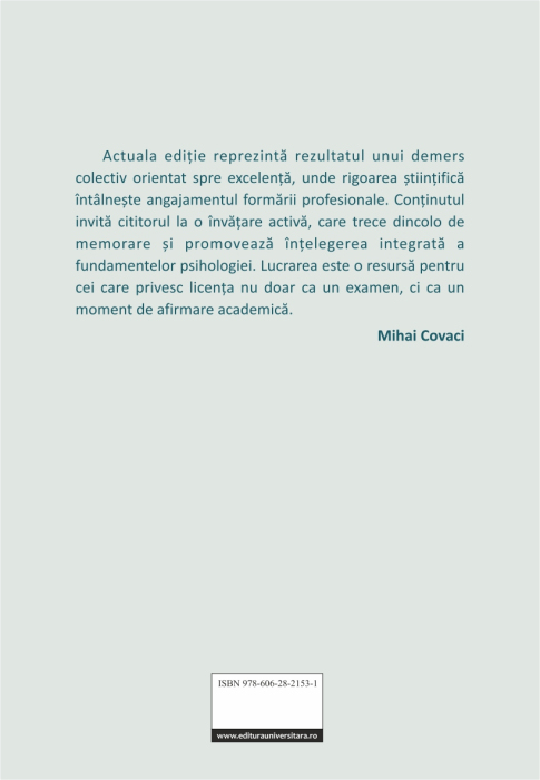 Psychology. Tests for the bachelor's degree exam [2]