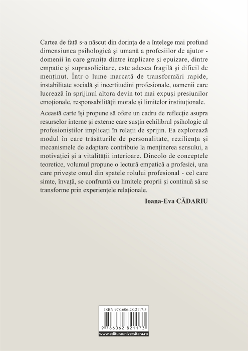 Resurse psihosociale ale specialiştilor în sănătatea mintală. Studiu aplicativ [2]