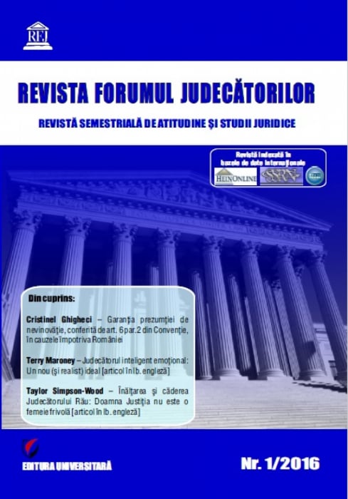Revista Forumul Judecatorilor - nr. 1/2016 [1]