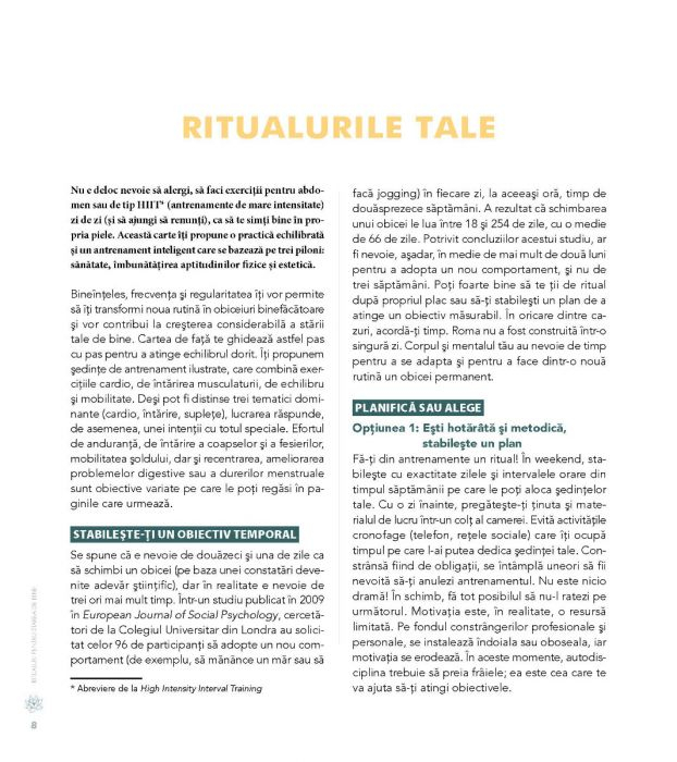 Ritualuri pentru starea de bine. Lifestyle, food, exercitii cardio, de suplete si mobilitate. Sedinte personalizate de la 10 la 60 de minute - Élodie Sillaro [2]