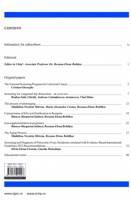 Romanian Journal of Preventive Medicine, Vol. 2, Issue 2 [2]