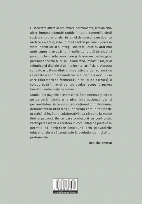 Strategii de formare a cadrelor didactice din gimnaziu in perspectiva incluziva, prin comunitati de practica [2]