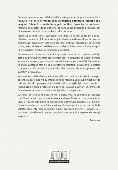 Validarea si valorizarea adevarului contabil si a imaginii fidele in contabilitate prin auditul financiar. Misiune de interes public [2]