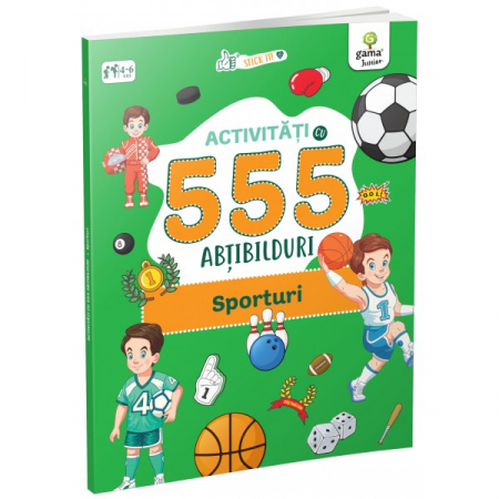 Cărți pentru copii - Sporturi. Activitati cu 555 abtibilduri