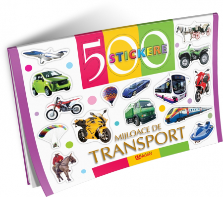 Books for children - 500 stickers. Means of transport