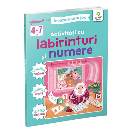 Books for children - Activities with labyrinths and numbers. Learning through play 4-7 years